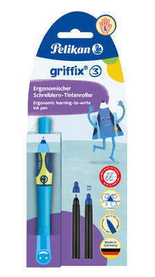 Pelikan Inkoustový roller Griffix 3 pro leváky - modrý / blistr - 2