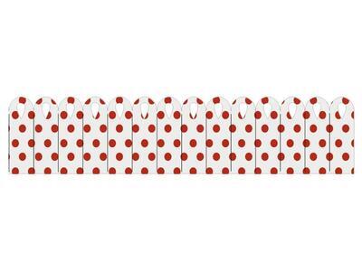 Výřez - Skládané rozety 7, malé, červený puntík, 8 ks - 2