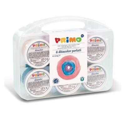 Sada prstových barev perleťových "Primo" - 6 x100ml, plastový box - 2