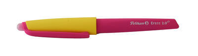 Gumovací pero Pelikan - žluto růžové,1 ks+2náplně modré na blistru - 2