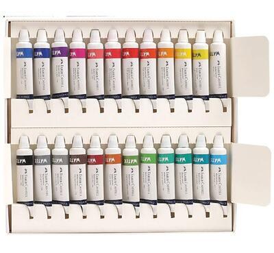 Faber-Castell Akvarelové barvy, papírová krabička - 24ks - 2