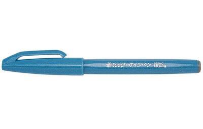 Pentel SES15C-C Popisovač Touch Brush Sign Pen - světle modrý / nebeská modř - 2