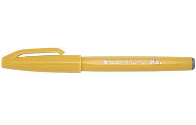 Pentel SES15C-G Popisovač Touch Brush Sign Pen - žlutý - 2