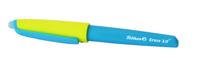 Gumovací pero Pelikan - neonově modré,1 ks+2náplně modré na blistru - 2