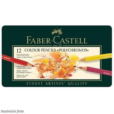Faber-Castell Pastelky Polychromos - 12 ks plechová krabička - 2