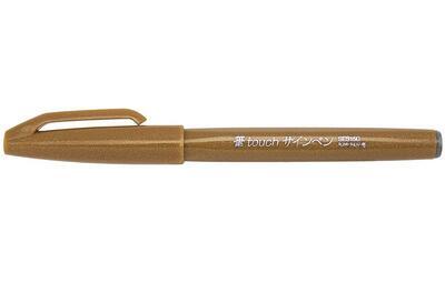 Pentel SES15C-Y Popisovač Touch Brush Sign Pen - okrový - 2