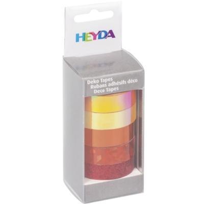 HEYDA lepicí páska papírová - oranžový mix, 5ks - 2