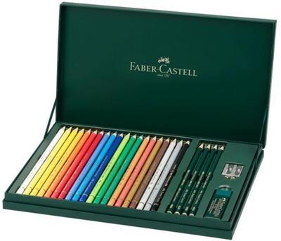 Faber-Castell Pastelky Polychromos - speciální umělecká sada, 20ks pastelek + 4x tužka - 2