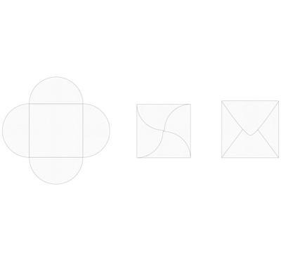 List Origami 10x10cm - transparentní, 250ks - 2