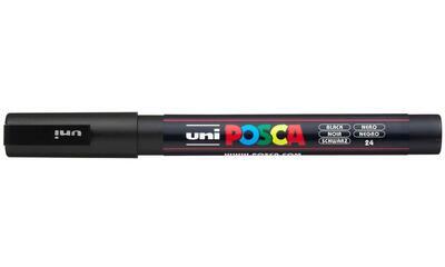 Akrylový popisovač UNI POSCA PC-3M - černý 24 / 0,9-1,3mm - 2