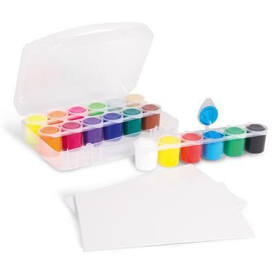 Akrylové barvy PRIMO 18x25ml, 2x miniplátno v kufříku - 3