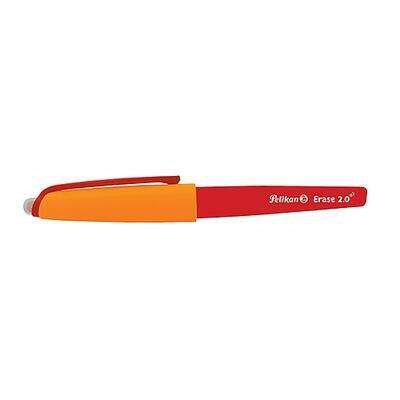 Gumovací pero Pelikan - červené, 1 ks+2 náplně červené na blistru - 3