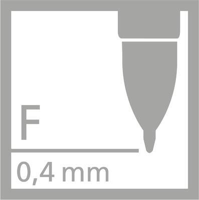 STABILO PALETTE F 0,4 mm Gelové pero s tiskacím mechanismem - black (černá) - 3