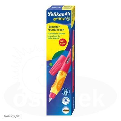 Bombičkové pero Pelikan Griffix 4 pro leváky - třešňové/ oranžové - 3