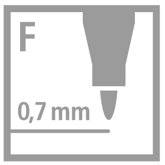 Stabilo Write-4-all, Permanent fix  0,7 mm  - červená - 4