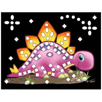 Třpytivý mozaikový obrázek mini - Dino - 4