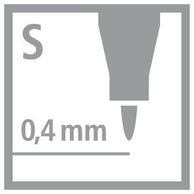 STABILO write-4-all, Permanent fix  0,4 mm - červená - 4