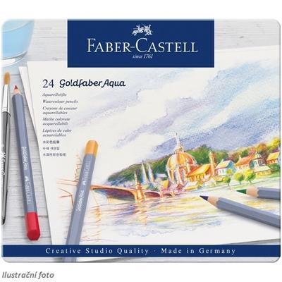 Faber-Castell Pastelky Goldfaber Aqua - 24 ks v kovové kazetě - 4