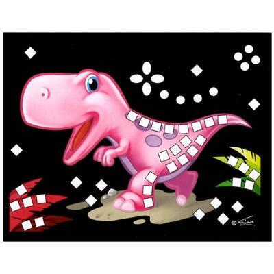 Třpytivý mozaikový obrázek mini - Dino - 5