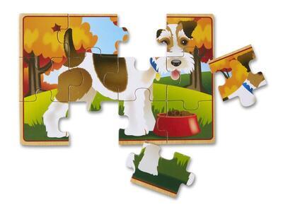 Dřevěné puzzle v krabičce Mazlíčci - 5