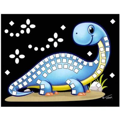 Třpytivý mozaikový obrázek mini - Dino - 7