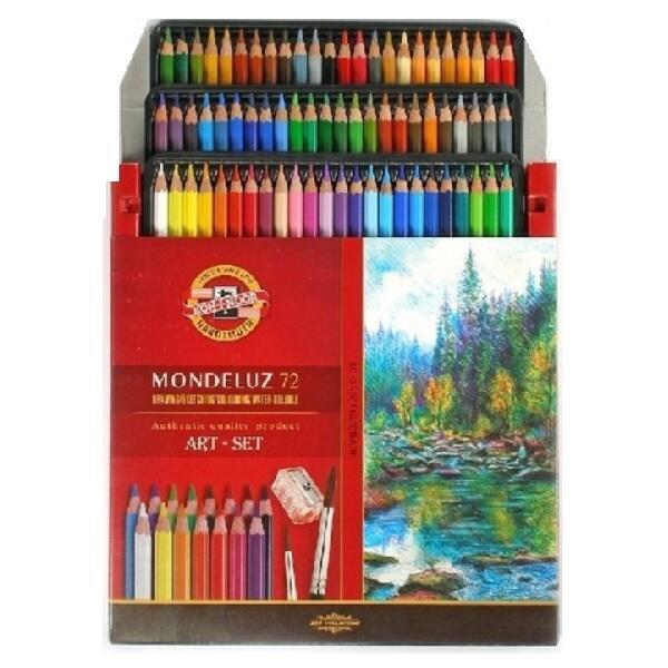 Pastelka - Mondeluz Akvarelové pastelky - 72 ks v papíru - a kreativní potřeby pro děti i dospělé